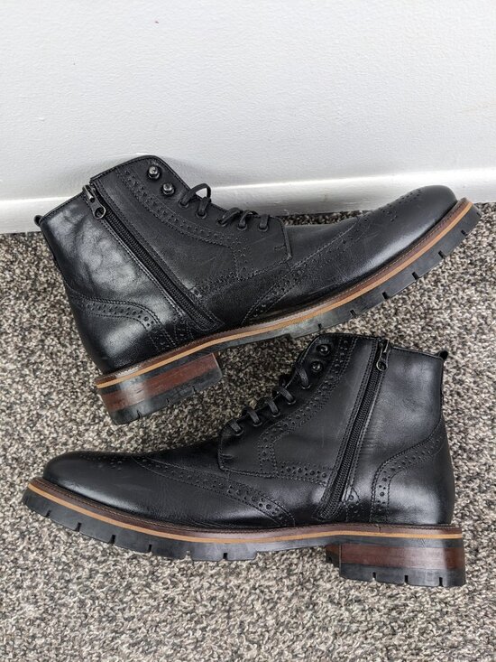Johnston & Murphy XC Flex Cody Wingtip Zip Ankle Boots 20-5521 Mens 12